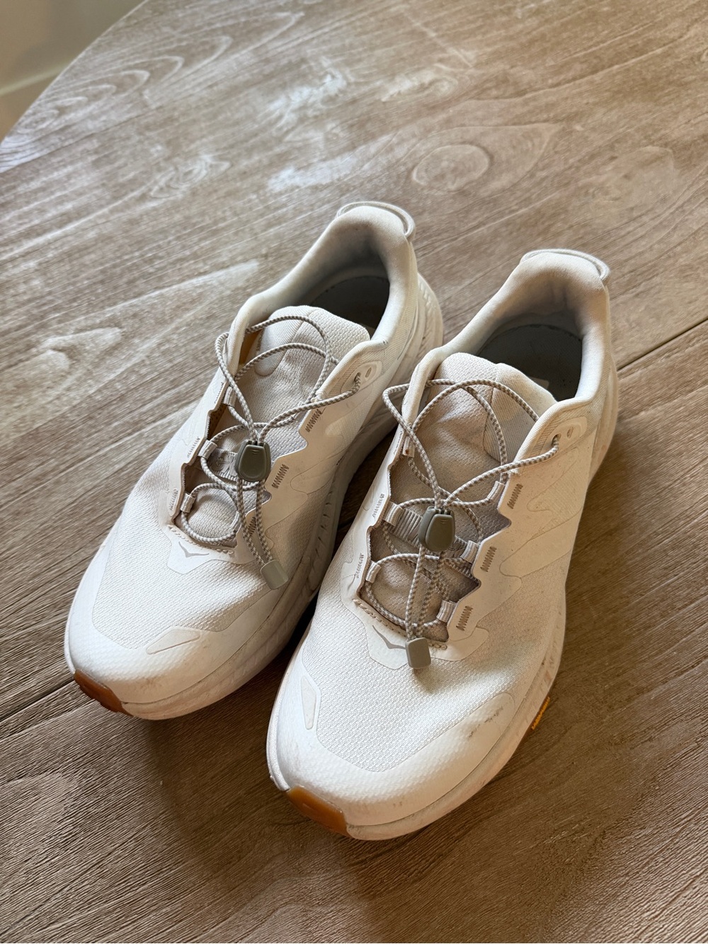 HOKA Transport Women’s 8.5 White Cream Sneakers Vibram